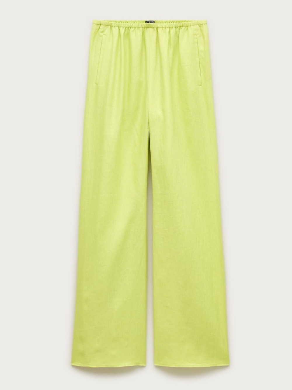 J.Crew Cosmo Pants 100% Linen CU926 Lemon Zest Bright Wide Leg Size Large $118